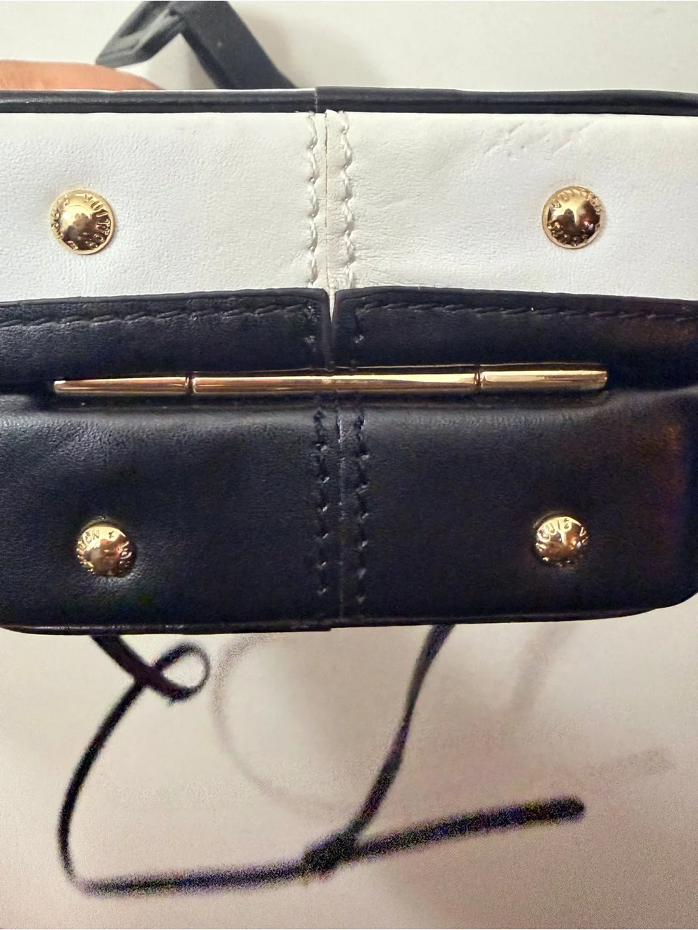 Louis Vuitton Black and White Round Crossbody with Gold Hardware - Picture 7 of 7